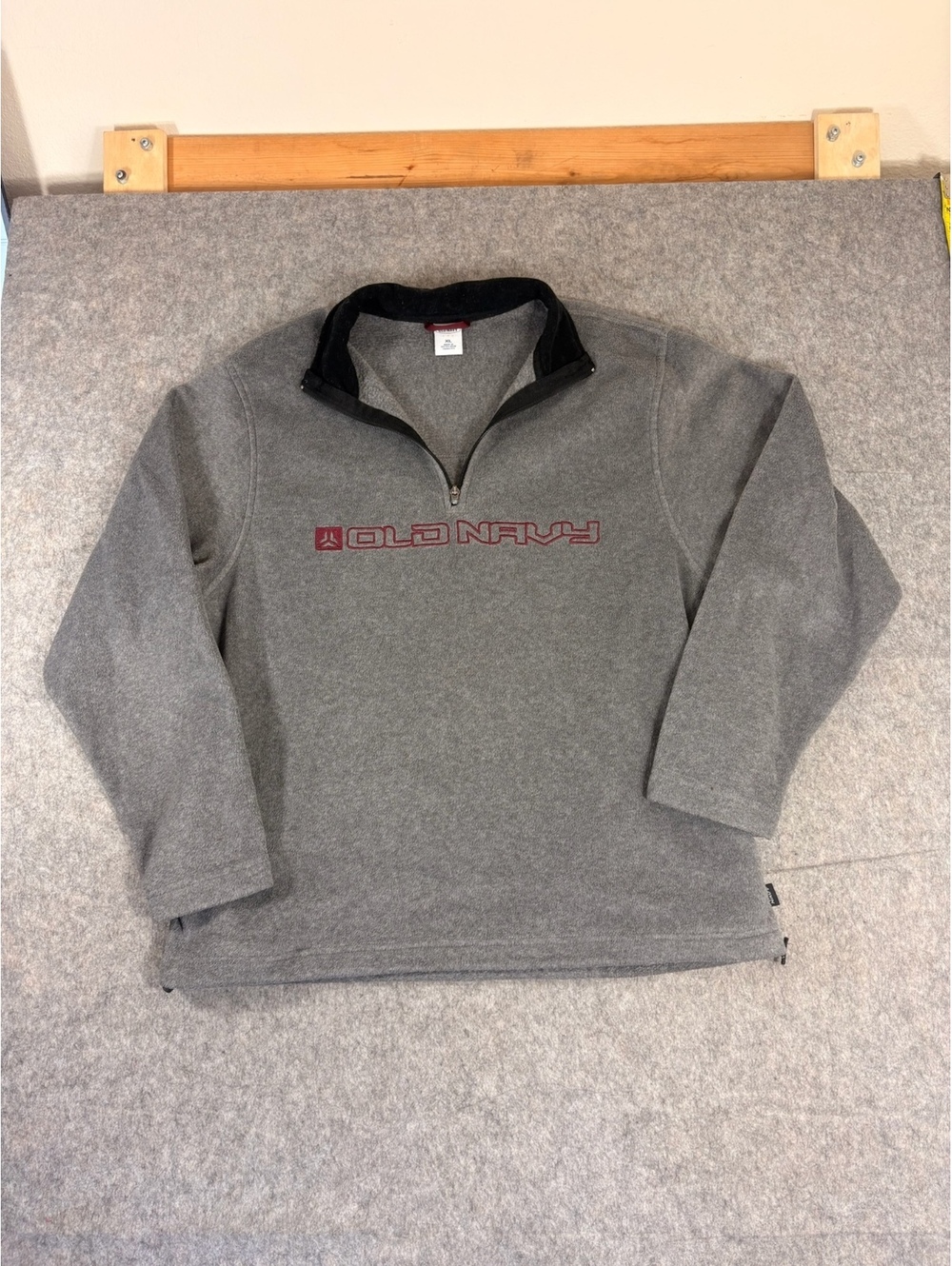 Vintage Old Navy gray quarter-zip fleece Size XL